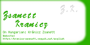 zsanett kranicz business card